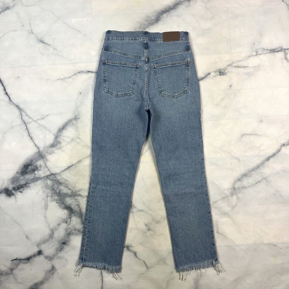 Madewell The Petite Perfect Vintage Jeans Size 25P Petite Ainsworth Frayed *FLAW - Picture 4 of 15
